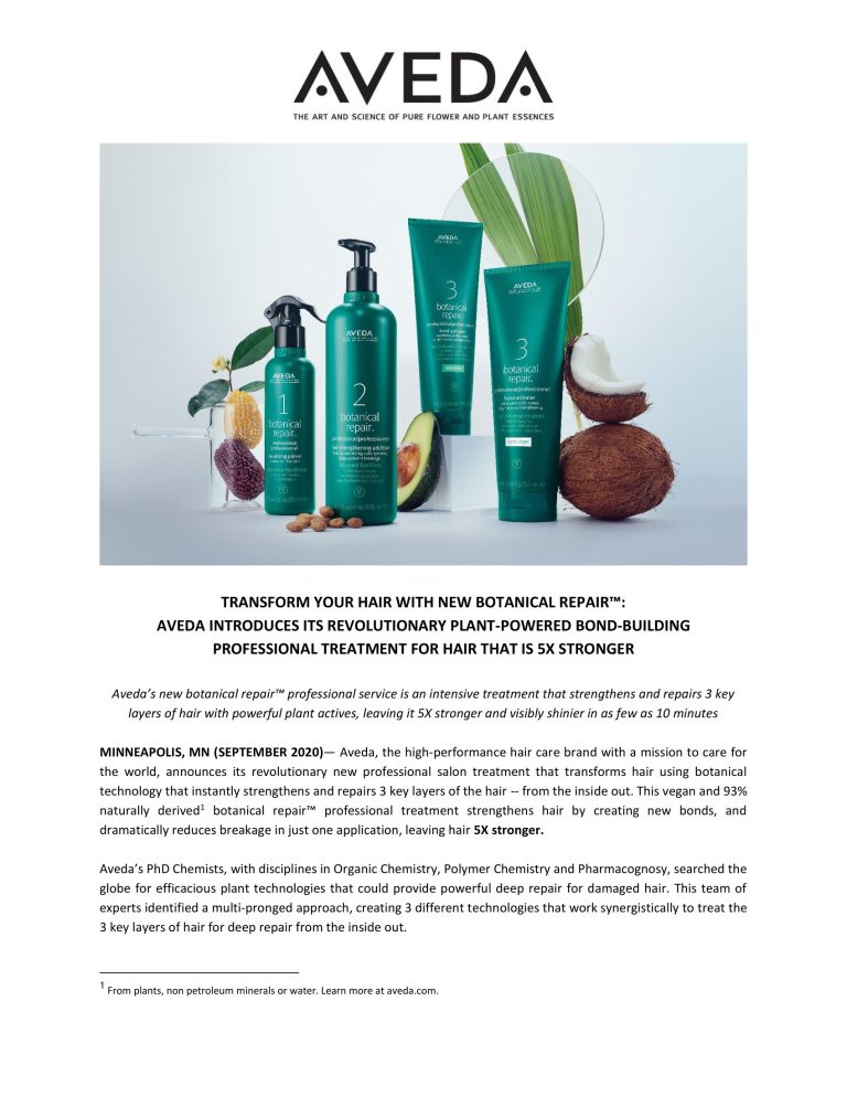 Aveda Botanical Repair Professional Salon Treatment - Press Release (Singapore)-1